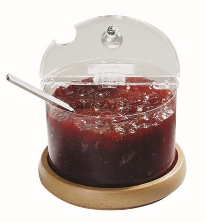 Koelkom mini-set - Dessertkom met deksel - Eten koel houden - Multifunctioneel inzetbaar - Ø 14 x 9 cm - Transparant