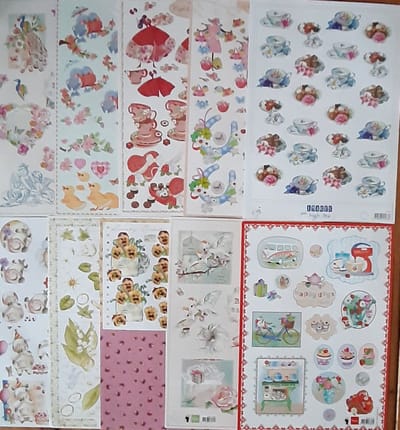 3d knipvellenpakket Marianne Design -10 vel - diverse pakketten dus de afbeelding kan afwijken-voor kaarten scrapbooking journalling etc.