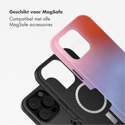 Selencia Hoesje - Geschikt voor Apple iPhone 16 Pro - Backcover geschikt voor MagSafe - Gradient Soft Blush