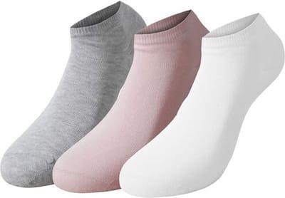 Björn Borg - Solid Step Sokken 3-Pack - Grijs/Roze/Wit