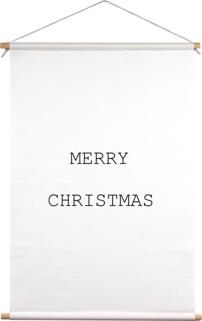 Merry christmas | Textielposter | Textieldoek | Wanddecoratie | 45CM x 67,5CM | Kerst | Kerstdecoratie