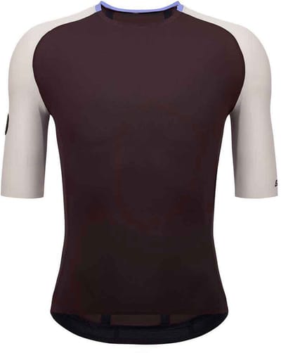 Santini Pelle Stelth Fir Slip-on Korte Mouw Wielertrui Bruin L Man