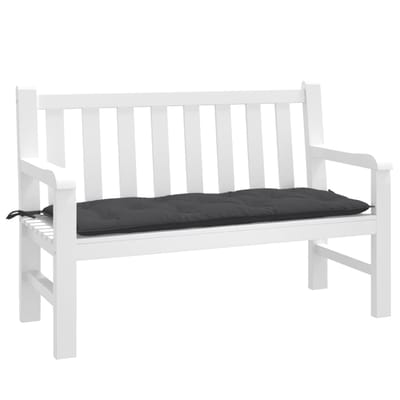 vidaXL - Tuinbankkussen - 120x50x7 - cm - stof - gemêleerd - antracietkleurig