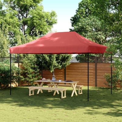 Opvouwbare Partytent - Pop-up Paviljoen - Feestelijke Bijeenkomsten - Snelle Pop-up Opbouw - 440 x 292 cm - Bordeauxrood