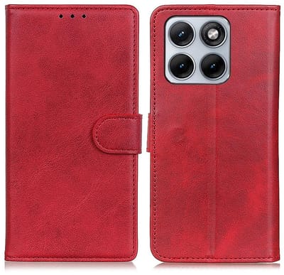Coverup Hoesje - Geschikt voor Motorola Edge 70 Fusion Hoesje - Coverup Luxe Book Case - Rood