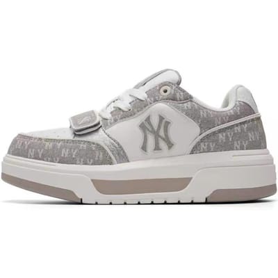 MLB Chunky Liner Synthetisch Leer PK Monogeam SL Comfortabel Duurzaam Lichtgewicht Lage Sneakers Unisex Sneakers Donkergrijs 3ASXL156N-50GRD 38.5 white