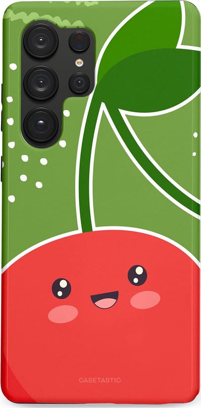 Casetastic Hoesje Geschikt voor Samsung S25 Ultra - Stijlvolle Beschermende Duo-layer Case - Kersenkus