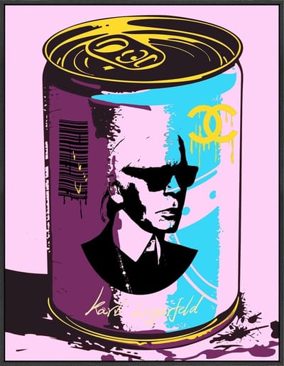 HomeBound by KY | Schilderij high gloss 'Karl Lagerfeld' | wandpaneel
