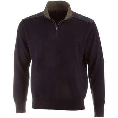 Paul & Shark Trui Typhoon Platinum Soft Cool Touch Wool Half Zip Donker Blauw / male