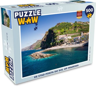 Puzzel De stad Ponta do Sol op Madeira - Legpuzzel - Puzzel 500 stukjes