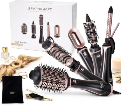 Sevenkraft SK 2029 Serie - Krultang-Föhn - 1200W - 5 Opzetstukken - Koudeluchtstroom
