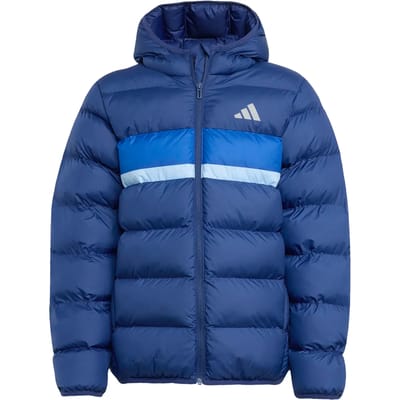 Gevoerde hooded synthetische kinderenjas met rits adidas