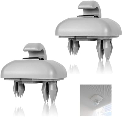 Jhubersproducts - Zonnescherm Auto - Universele Clips - Duurzaam en Sterk - 2 Stuks - Accessoires voor Auto - Voor alle voertuigen - Kleur Zwart