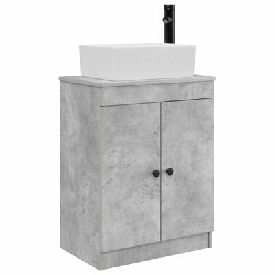 vidaXL - Badkamer - Vanity - met - Wastafel - Betongrijs - 54 - x - 35 - x - 83 - cm
