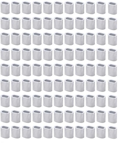 Dailygoods- Krimploop Huls 100 Stuks - Aluminium Draadkabel Ferrule - Kabelbevestiging - Visserij - Gereedschapsset - Geschikt voor Technische Projecten - Draadkabelhulzen