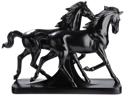 Beeld paarden "Luna & Casanova" zwart