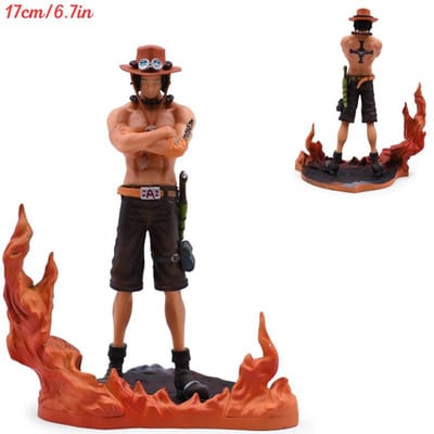 Anime One Piece 10e Verjaardag Vuurvuist Escal D Ace Luffy Broer Figuur Speelgoed Portgas D Ace PVC Actiemodel Poppen Cadeaus black
