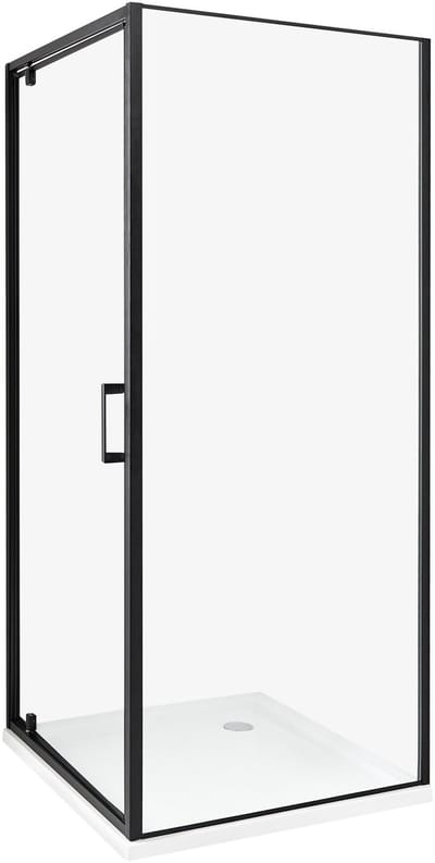 DARLI - Douchecabine - Zwart - 80 x 80 x 185 cm - Veiligheidsglas