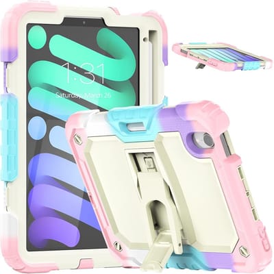Kinderhoes voor iPad Mini 6 2021 8,3 inch Schokbestendig 3-in-1 Siliconen