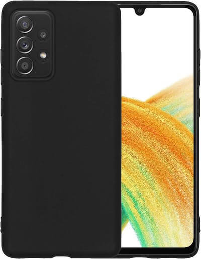 Hoesje - Geschikt voor Samsung Galaxy A33 - Sterk & Shockproof - Siliconen Case - Hoes Cover - Telefoonhoes - Zwart