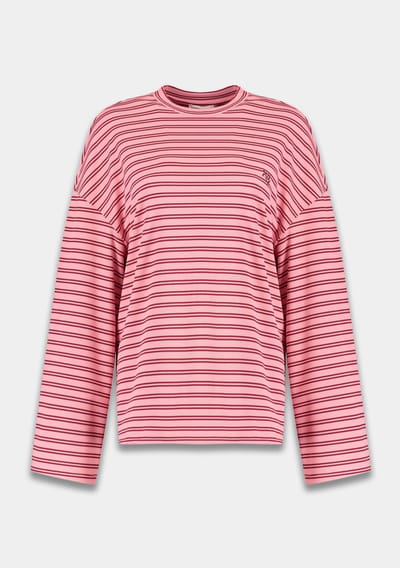 Harper & Yve Tommy-ls Tops & T-shirts Dames - Shirt - Roze - Maat XL