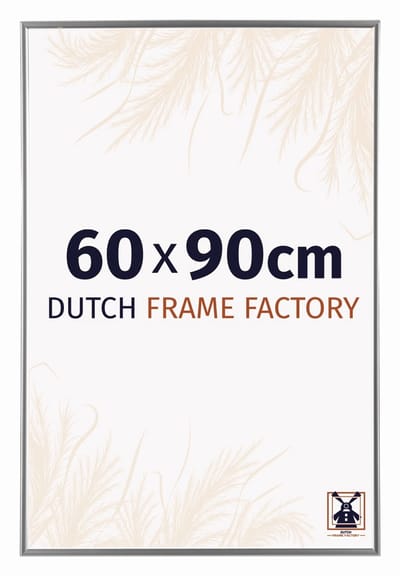 Fotolijst 60x90 cm - Kunststof - Zilver Hoogglans - Easy