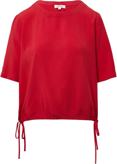 s.Oliver - female - Gedessineerde overhemdblouse met verstelbare zoom