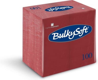 Servetten Bulkysoft Bordeaux 1/8 Vouw - Servet - Napkins - Napkin - Luxe Servetten - Restaurant - Lunch - Dinner - cellulose - Servetten 2-laags 40x40 cm 1/8 vouw - 100 stuks - video