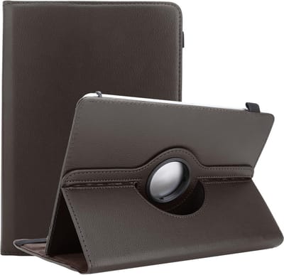 Cadorabo Tablet Hoesje geschikt voor 10" Tablets in BRUIN - 360 graden beschermhoes van imitatieleer met standfunctie en elastische band