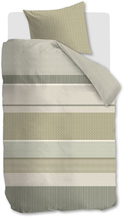 Beddinghouse Hilde dekbedovertrek - Eenpersoons - 140 x 200/220 cm - Grijs Groen