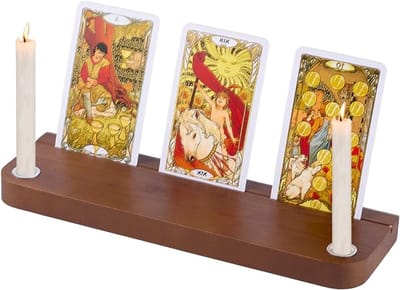 Houten Tarot Kaartenhouder 75x250x18.5mm - Rectangulaire Stand voor Oracle Kaarten, Meditatie en Dagelijkse Affirmaties