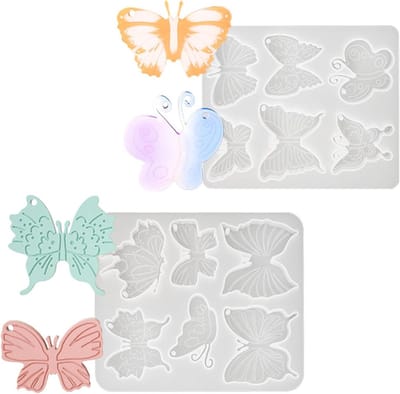 Siliconen mallen set - epoxyhars vlinders - 3D vormen voor creatieve decoratie - eenvoudig in gebruik - ShopVlot