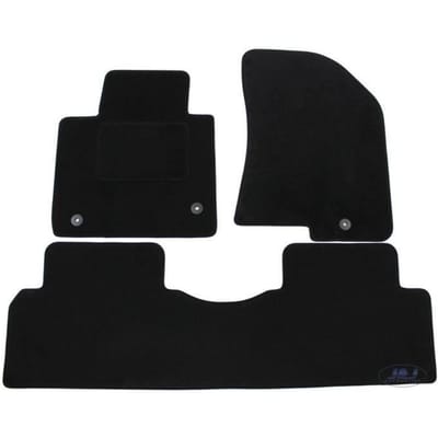 Tapis De Sol Noir Velours - J&amp;J AUTOMOTIVE - Kia Carens 2013-2019 - Sur Mesure - Antidérapant - Imperméable zwart