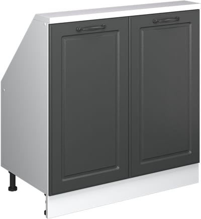 Vicco Rion Kast voor schuine wand – met 2 deuren Antraciet landhuis/wit