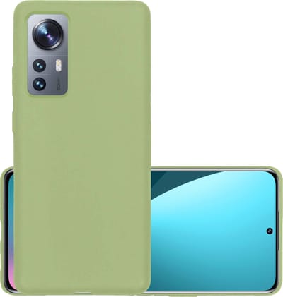 Hoesje - Geschikt voor Xiaomi 12 - Sterk & Shockproof - Hoes Cover - Siliconen Case - Groen
