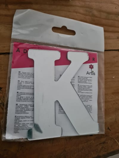 Letter K Spiegel zelfklevend Artis