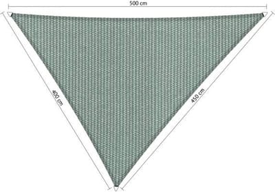Shadow Comfort driehoek 4x4,5x5m Country Blue met Bevestigingsset