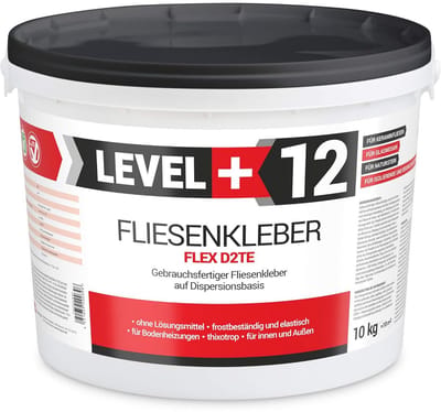 Tegellijm Flex Mortel - Steenlijm Kant-en-klaar - Binnen en Buiten - Vorstbestendig Elastisch - 10 kg - Wit