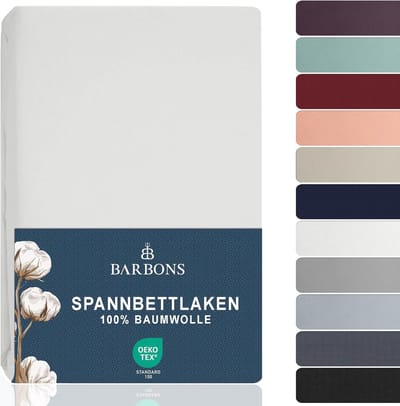 SnelShoppen - Fitted Sheet 90x200 cm - 100% Katoen Jersey - Oeko-Tex Gecertificeerd - Wit - Geschikt voor Boxspring en Matras tot 27 cm - Bedlakens vo
