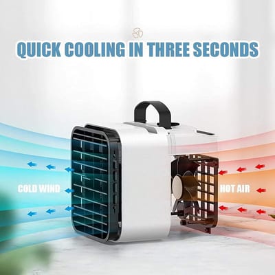 Draagbare Mini Airco - Persoonlijke Koeler - Bureau Verkoeling - Waterkoeling Technologie - 2500 Gram - Meerdere Kleuren