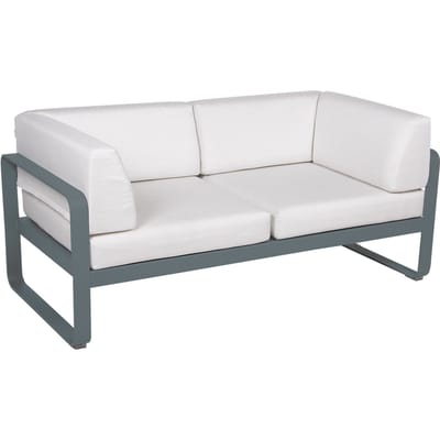 Fermob BELLEVIE club sofa 2 zits - 26 stormgrijs mat - 81 witgrijs