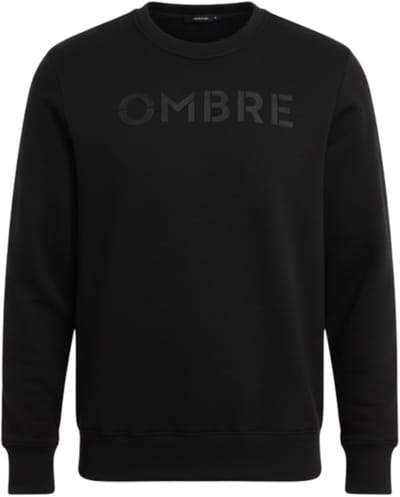 OMBRE Sweater - Regular Fit - Katoen - Lange Mouw Zwart S