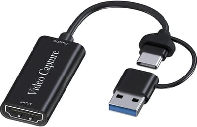 MMOBIEL Video Capture Card USB-A/USB-C 3.0 naar HDMI – 60FPS Max 4K In 1080p Out – Video Audio Game Opnamekaart voor Gaming, Streaming & Recording - Geschikt voor PS5, PS4, Xbox, Switch, PC, OBS