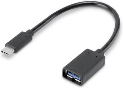 Renkforce USB-kabel USB 3.2 Gen1 USB-C stekker, USB-A bus 0.15 m Zwart Met OTG-functie, Vergulde steekcontacten RF-4455819