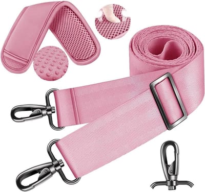Schouderriem - Crossbody riem - Tas dragen - Verwijderbare vulling - 60 inch - Roze