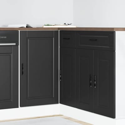 vidaXL - Onderkast - "Porto" - Zwart - Bewerkt - Hout