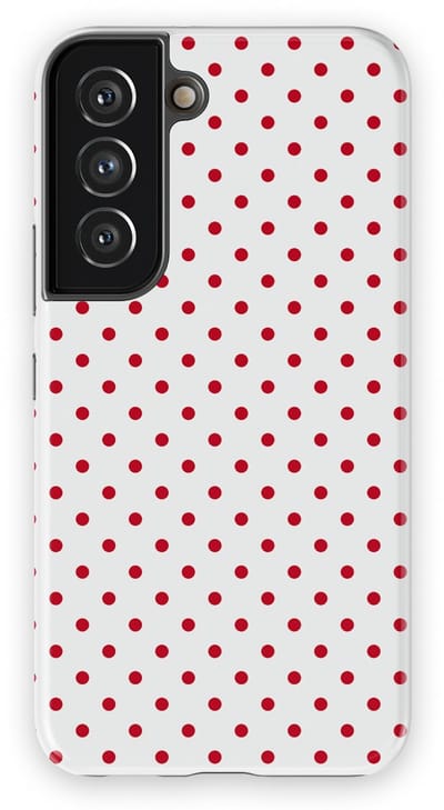 Polka Dots Hoesje Samsung Galaxy S22 | Geschikt Voor Mag | Stippen Design Backcover Samsung Galaxy S22 Cherry Dots