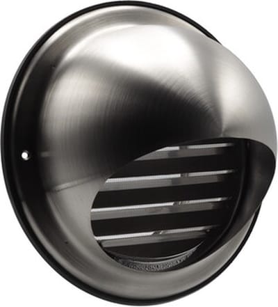 Plieger buitenrooster RVS bol model af met 150mm RVS