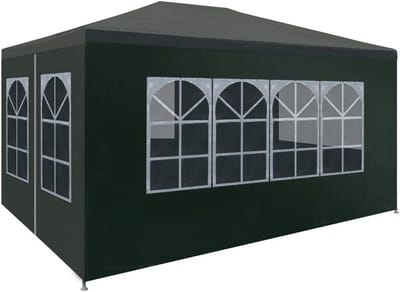 Partytent met Zijwanden - Feesttent Tuinpaviljoen - Buitenfeesten Organiseren - UV- en Waterbestendig PE - 3 x 4 meter - Groen