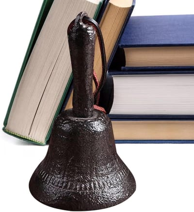 Deurbel Gietijzer - Decoratieve bel - Service oproepen - Rustiek ontwerp - 13 cm lengte - Zwart